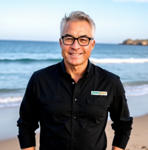 Herb chilling on the beach sporting his CSL gear
