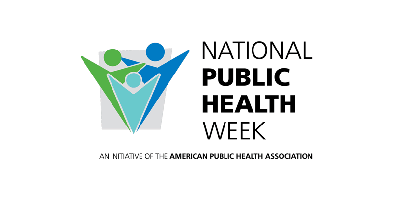 National Public Health Week logo with stylized human figures and text from the American Public Health Association