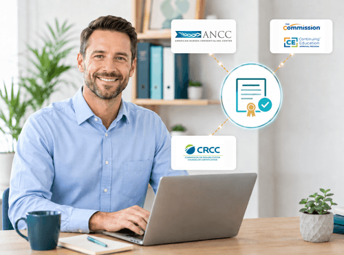 Multi-credential healthcare CE courses for CRC, CCM, RN, and social work professionals.